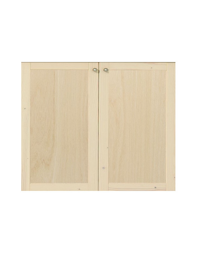 2 portes avec cadre en bois massif et placage koto 80 cm