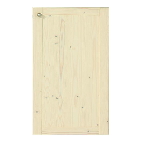 1 Porte droite avec cadre en bois massif lisse largeur  50 cm