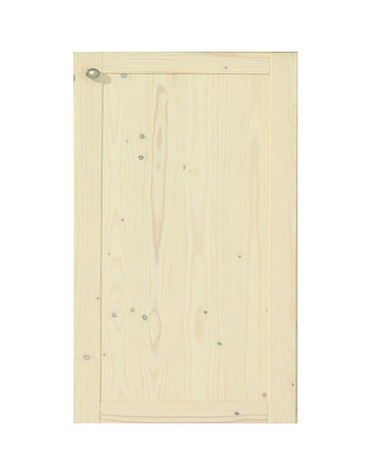 1 Porte droite avec cadre en bois massif lisse largeur  50 cm