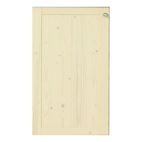 1 Porte gauche avec cadre en bois massif lisse largeur  50 cm