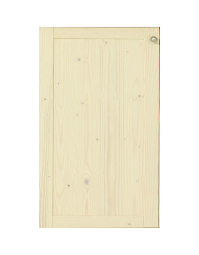 1 Porte gauche avec cadre en bois massif lisse largeur  50 cm