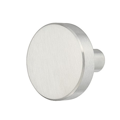 Bouton rond inox brossé