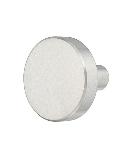 Bouton rond inox brossé