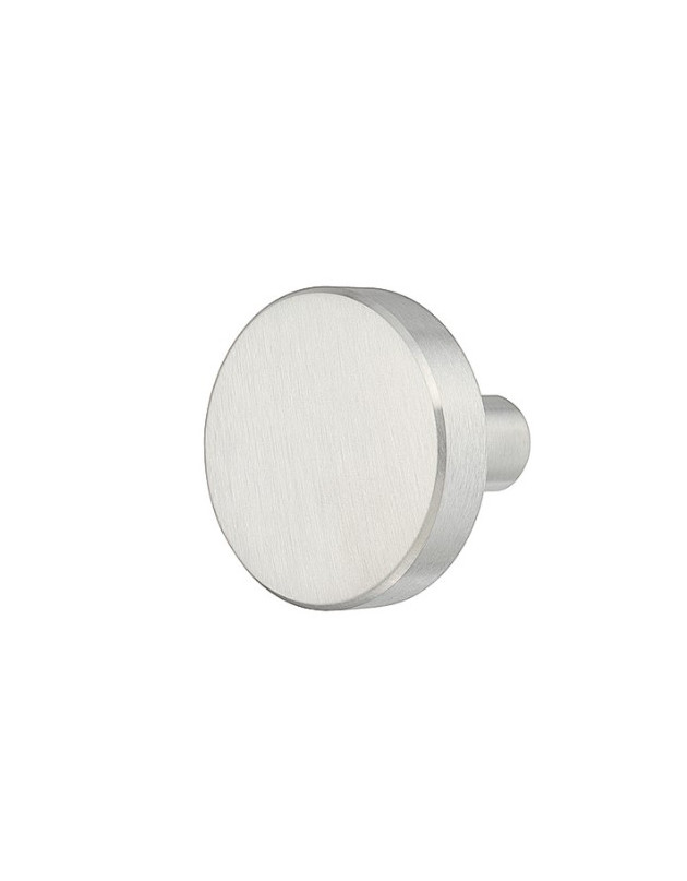 Bouton rond inox brossé