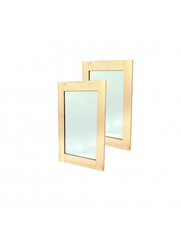 Porte cadre en bois massif et panneau vitré 80 cm