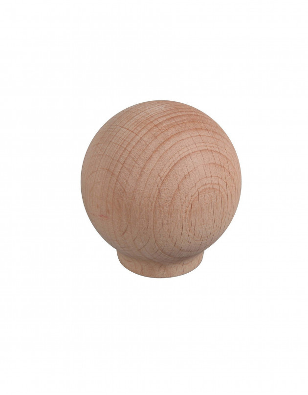 Bouton de porte - Boule en bois 30 mm