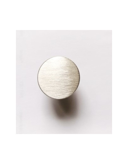 Bouton rond inox brossé