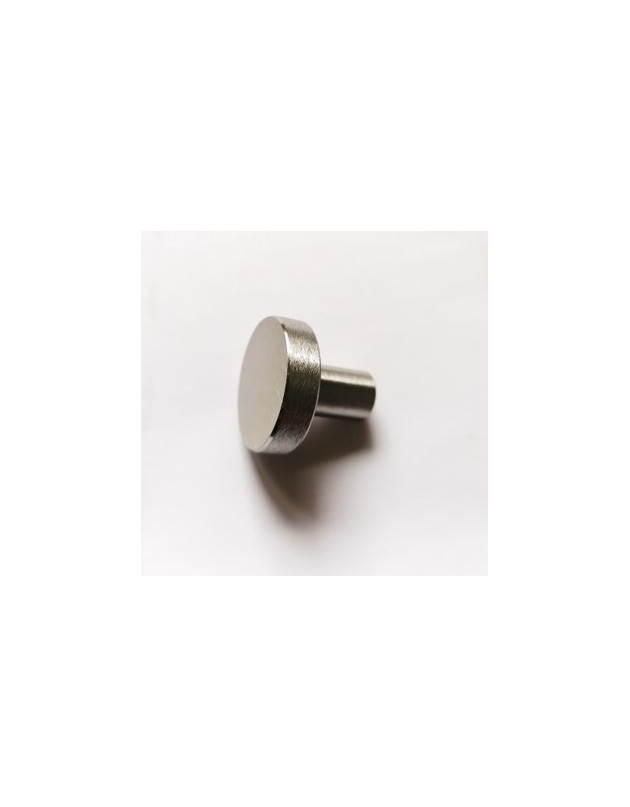 Bouton rond inox brossé